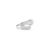 Metal Pear Cut Chunky Bypass Ring in 925 Silver Size 7 For Sale - Image 7 of 10