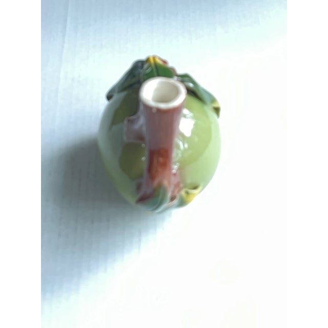 1970s Vintage Italian Olive Shaped Olive Oil Decanter With Stem and Leaves For Sale - Image 5 of 8