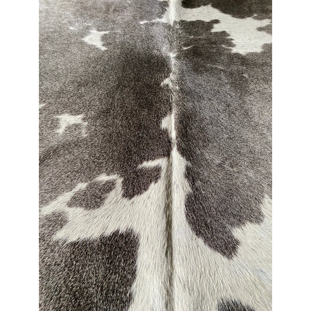Animal Skin Natural Gray & White Brazilian Cowhide 75" X 93 For Sale - Image 7 of 7