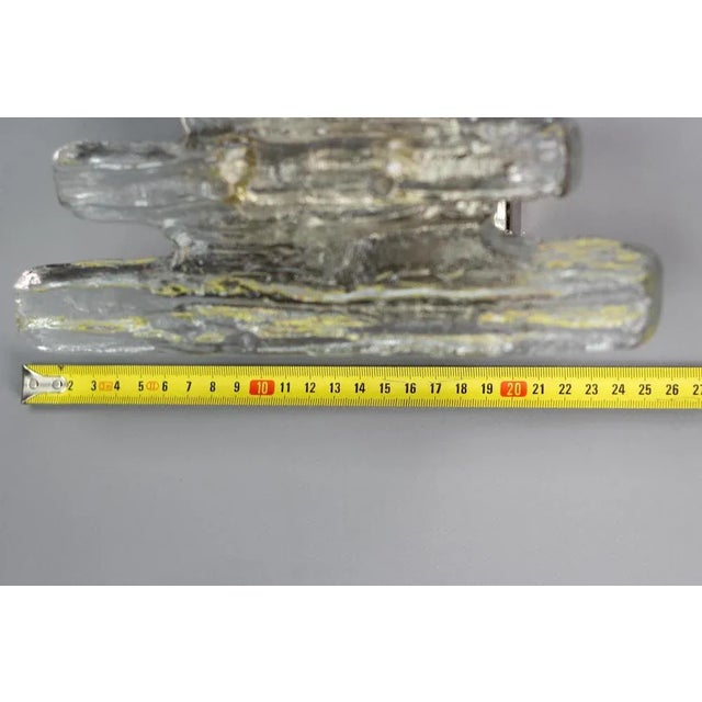 Austrian Icicle Ice Glass 3-Light Sconces from Kalmar Franken KG, 1970s, Set of 2 For Sale - Image 9 of 18