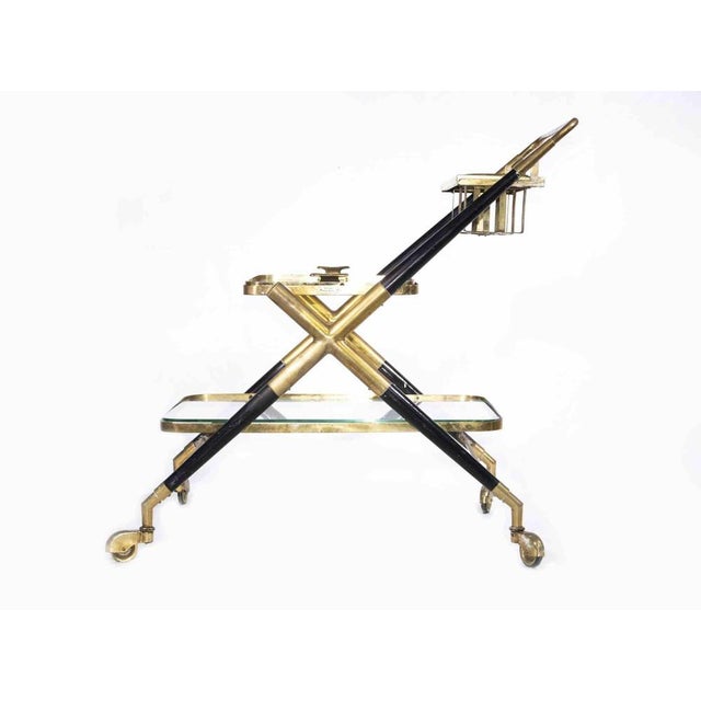 Bar Cart Attributed to Cesare Lacca, Italy, 1970s For Sale - Image 3 of 5