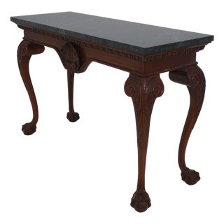 Hickory Chair Co Georgian Marble Top Console Table For Sale