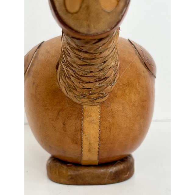 Vintage Italian Leather Duck Decantur For Sale - Image 4 of 13