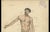 Antique print titled 'Le Corps Humain, Vue d'Ensemble'. Color lithograph of the human body with superimposed flap. This...