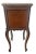 Early 20th Century Antique French Nightstand Marble Top Commode Cabinet, Drawer, Carved Walnut For Sale - Image 5 of 12