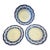 19th Century English Flow Blue and White Transferware Bowls - Set of Three For Sale