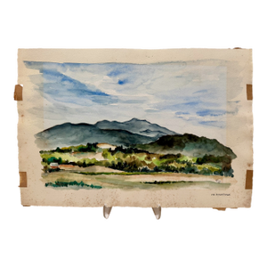 Enry Emil Salloch Original Watercolor on Paper Mt. Mansfield 1946.