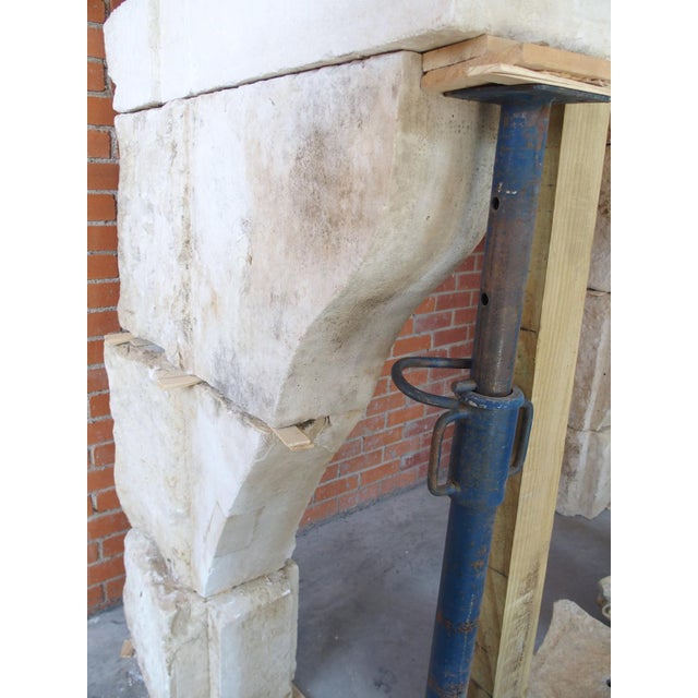 French Large Louis XIII Chateau Fireplace Mantel From La Meuse, France, 17th Century For Sale - Image 3 of 18