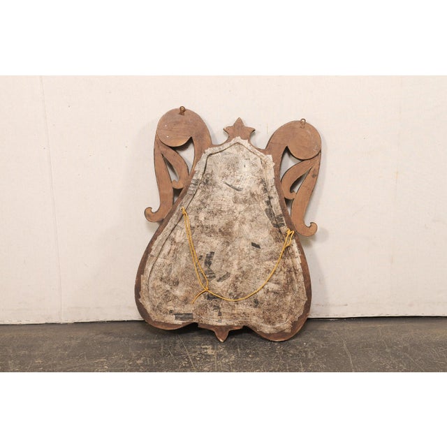 Mid 20th Century Italian Lyre-Shaped Mirror W/Star Accents For Sale - Image 11 of 12