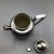 Tea Pot Style Cocktail Shaker 1930’s T and T Nickel Silver Hand Hammered For Sale - Image 10 of 13