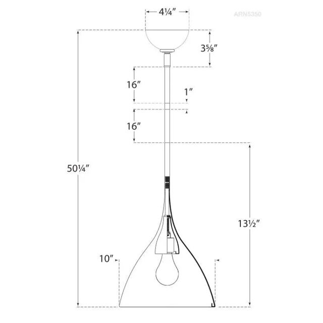 Visual Comfort AERIN for Visual Comfort Signature Agnes Small Pendant in Plaster White with Gild Interior For Sale - Image 4 of 4