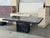 Late 20th Century Postmodern Italian Verde Marble Dining Table With Rectangular Slab Top and Block Base For Sale In Philadelphia - Image 6 of 12