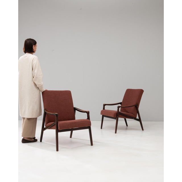 1960s Czech Pair Of Upholstered Armchairs By Jiri Jiroutek For Sale In Greensboro - Image 6 of 12