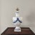 Off-white Vintage Rustic French Terracotta Urn Table Lamp With Swag Motif - 19” For Sale - Image 8 of 12