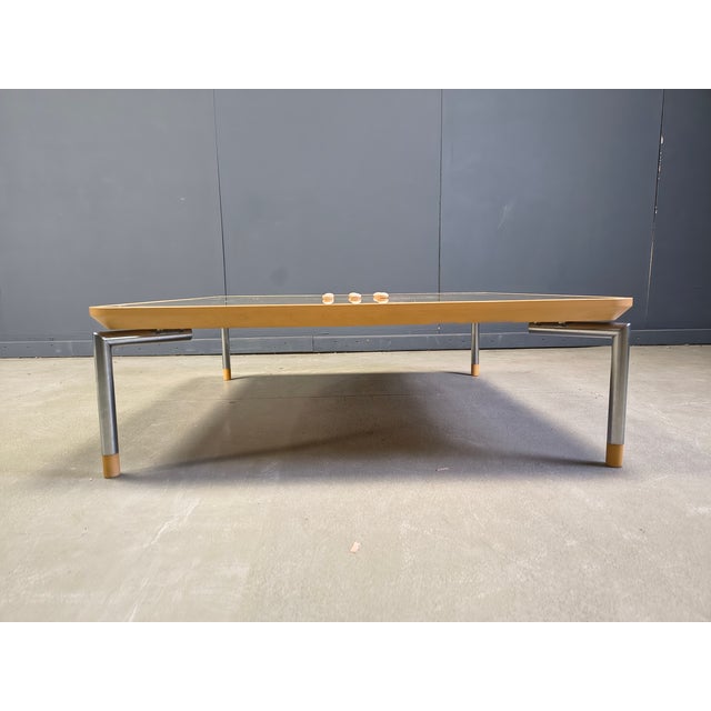 Postmodern Coffee Table in Cork and Glass, 1980s For Sale - Image 4 of 10