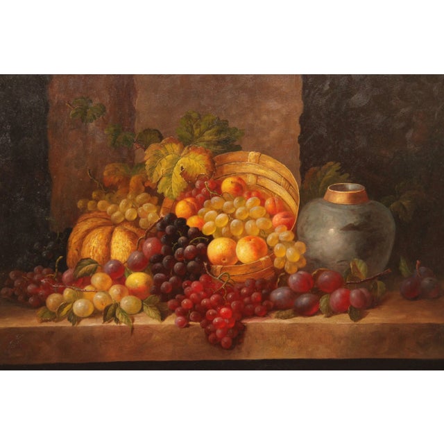 Baroque Style Fruit Still Life Original Oil Painting, Signed Bianchi For Sale In Philadelphia - Image 6 of 13