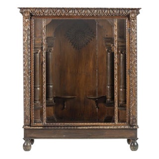 Oratory Cabinet in Chesnut, 19th Century For Sale