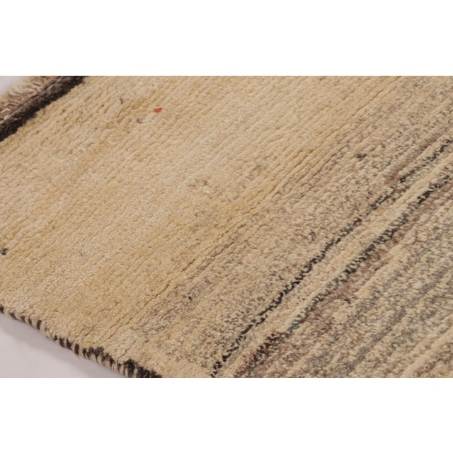 Tribal Vintage Persian Gabbeh Rug in Beige, Striae and Animal Pictorial - Rug & Kilim For Sale - Image 3 of 10