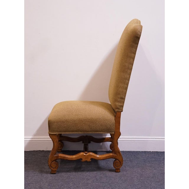 Wood Century Furniture Rustic Old World Transitional Upholstered Dining Side Chair 52-541 For Sale - Image 7 of 10