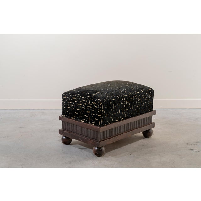 Small Art Deco Spanish Ottoman, 1930s For Sale - Image 3 of 9