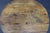 Wood French Country Pine Coffee Table With Painted Trestle Base For Sale - Image 7 of 14