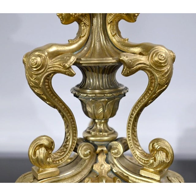 Restauration Gilded Bronze Candelabras, Early 19th Century, Set of 2 For Sale - Image 15 of 18