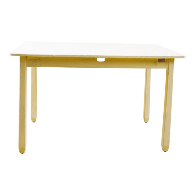 White Table in Wood For Sale