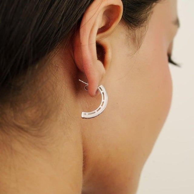 Red Sleek Design Natural Ruby Vertical Linear Bar Earrings for Girlfriend- 2 Pieces For Sale - Image 8 of 11