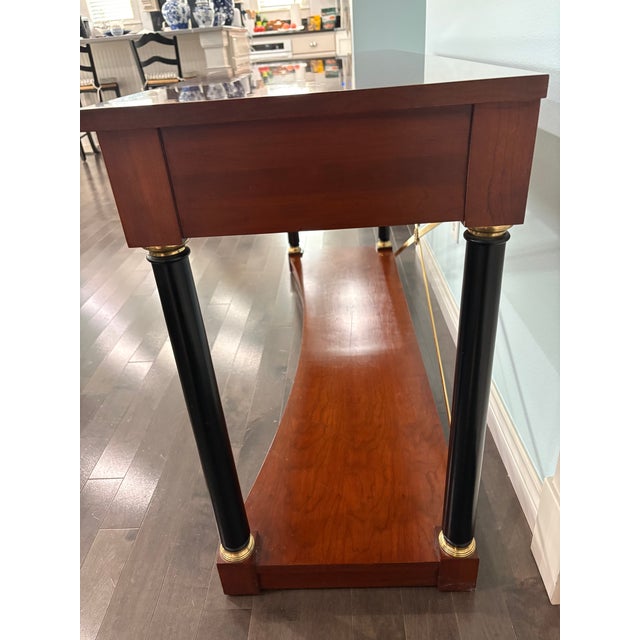 1990s Ethan Allen Neoclassical Medallion Console For Sale - Image 12 of 13