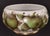Green 1940s Fenton Milk Glass Charleton Apples & Pears Cologne Bottle & Rose Bowl Vase For Sale - Image 8 of 12