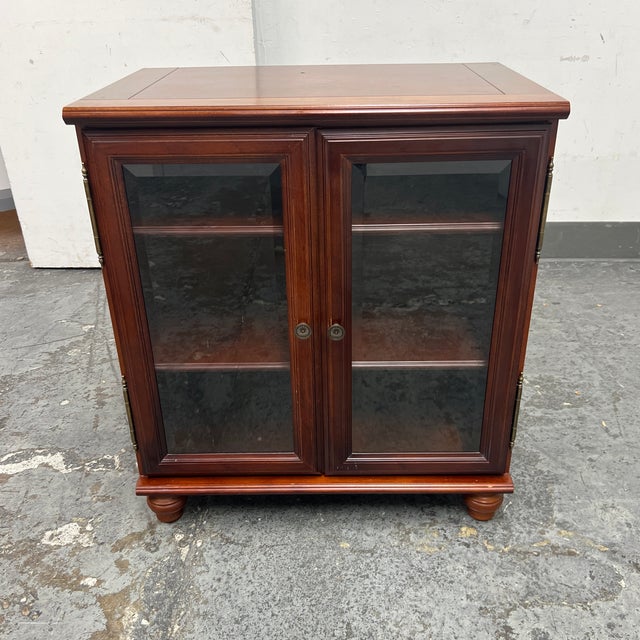 English The Bombay Company Media Cabinet + Glass Doors For Sale - Image 3 of 12