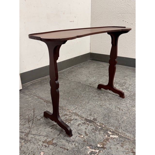 Victorian Elsie De Wolfe Style Kidney Shape Reading/Alter Table, Antique For Sale - Image 3 of 12