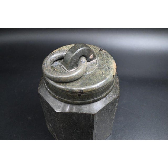 Baroque 17th Century Baroque Cornish Serpentine Stone Jar with Lid For Sale - Image 3 of 8