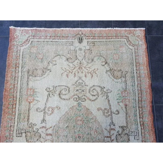 Beige 1960s Vintage Bohemian Handknotted Tribal Rug- 3′11″ × 6′10″ For Sale - Image 8 of 11
