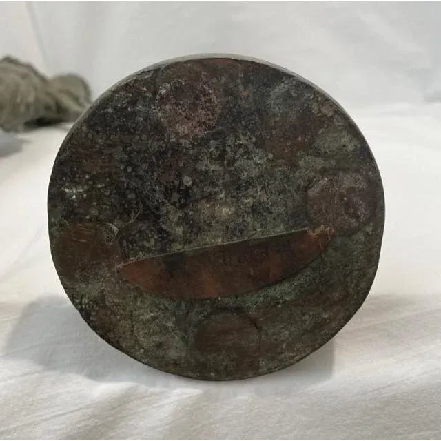 Mid 20th Century Boy and Girl Statues - Set of 2 For Sale - Image 12 of 13