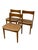 1970s 1970s Mid-Century Modern Dining Chairs, Set of 3, Wooden Frames With Curved Backrests and Upholstered Seats For Sale - Image 5 of 10
