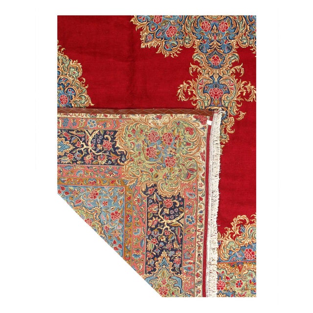 Traditional 1960s Pasargad DC Red Persian Kerman Rug For Sale - Image 3 of 3