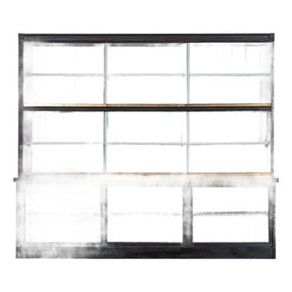 Ebonized Glazed Mahogany & Pine Haberdashery Cabinet, 1900s For Sale