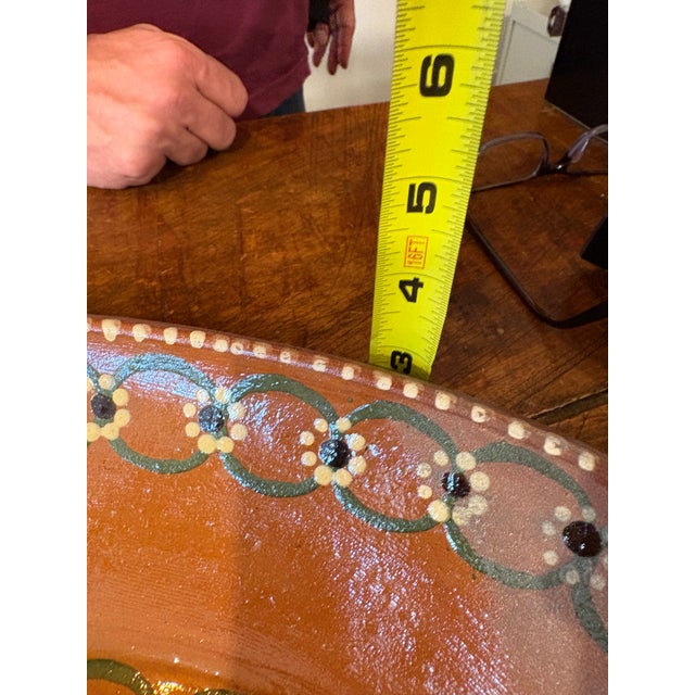 1970s Handpainted Mexican Serving Tray For Sale - Image 5 of 5