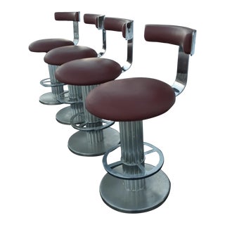 1980s Vintage Excaliber Bar Stools by Design for Leisure- Set of 4 For Sale