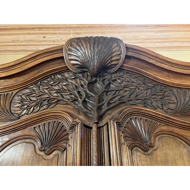 18th Century Incredible 18th Century French Armoire With “Tree of Life” For Sale - Image 5 of 7