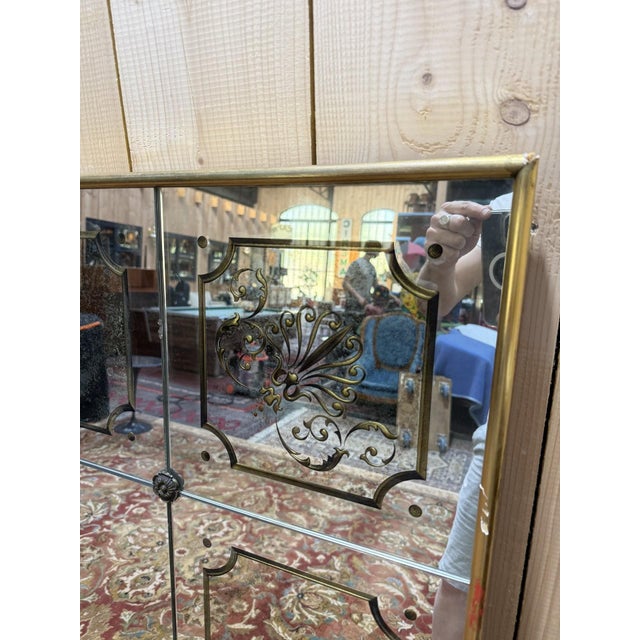 Large Venetian Art Nouveau Style Brasserie Mirror, 1960s For Sale - Image 4 of 7