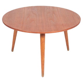 Danish Teak and Oak Coffee Table by Hans J. Wegner for Andreas Tuck, 1950s For Sale