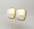 Modern Vintage 1980s Signed Alexis Kirk Modernist White Resin Clip Earrings- 2 Pieces For Sale - Image 3 of 7