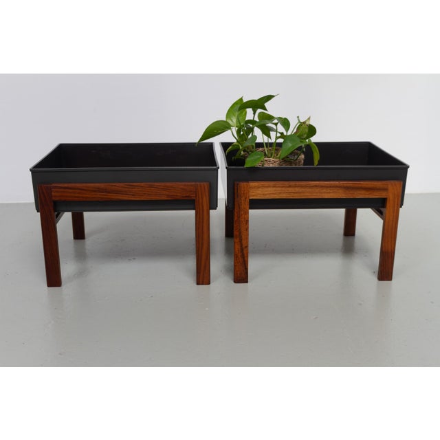 Mid-Century Danish Santos Rosewood Planters, 1960s, Set of 2 For Sale - Image 6 of 18