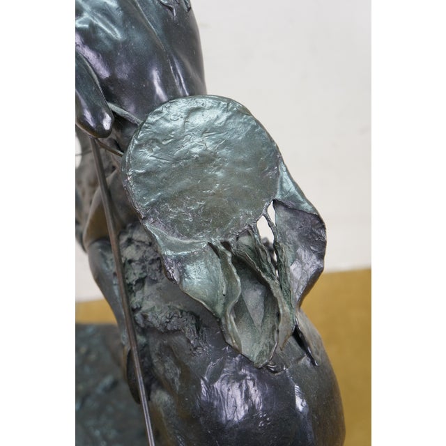 Mid 20th Century Frederic Remington Roman Bronze Works the Cheyenne Statue Sculpture 24" For Sale - Image 14 of 16