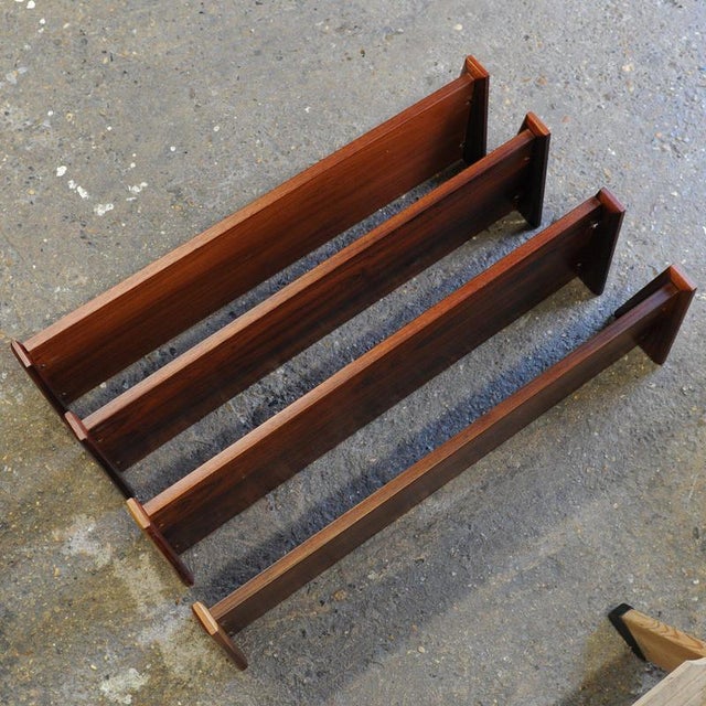 Mid-Century Modern Floating Wall Shelves, Danish, 1960s, Set of 4 For Sale - Image 4 of 14