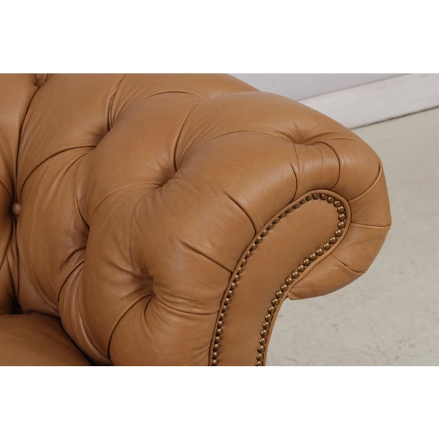 Maitland Smith Ra-324 Washington Leather Sofa For Sale In Philadelphia - Image 6 of 18