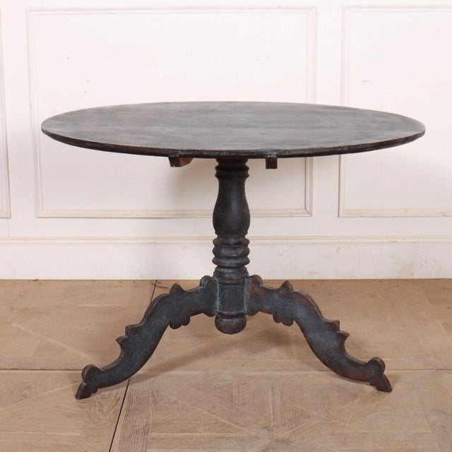 Brown Swedish Painted Supper Table For Sale - Image 8 of 8