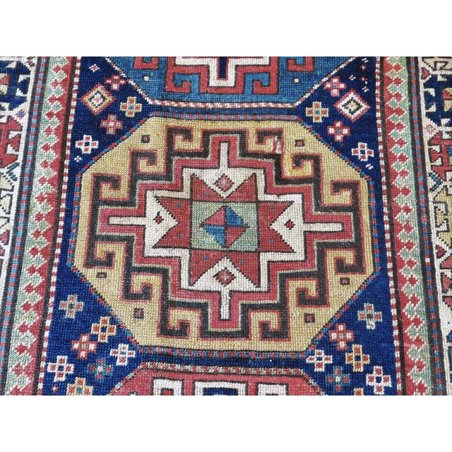 Antique Caucasian Runner Rug. 3'6"x 9'4" For Sale - Image 4 of 12